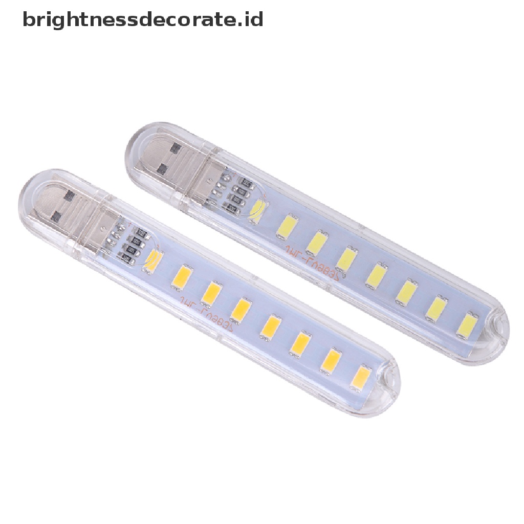 [birth] Mini LED Portable 5V 8 LED USB Lighting Computer Mobile Power Lamp Night Light [ID]