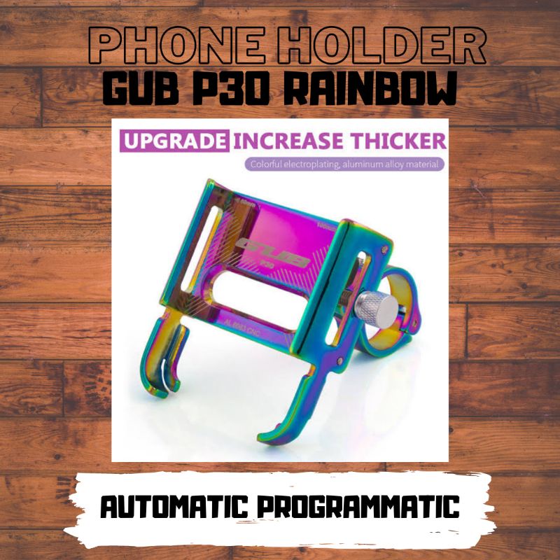 GUB P30 Phone Holder Alluminium Aloy Rainbow Original Holder Handphone