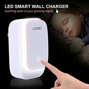 [WS] Charger dual USB wall charger with LED light original LDNIO A2205 - Putih