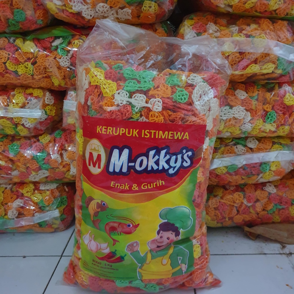 [Bal] Kerupuk Krupuk Mentah Mawar Kepang warna warni M-Okky's - Okys*