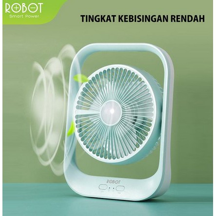 ITSTORE Kipas Robot RT-BF13 4000mAh 7 Inch Fan Rotatable Portable Desktop Fan &amp; LED Recharger