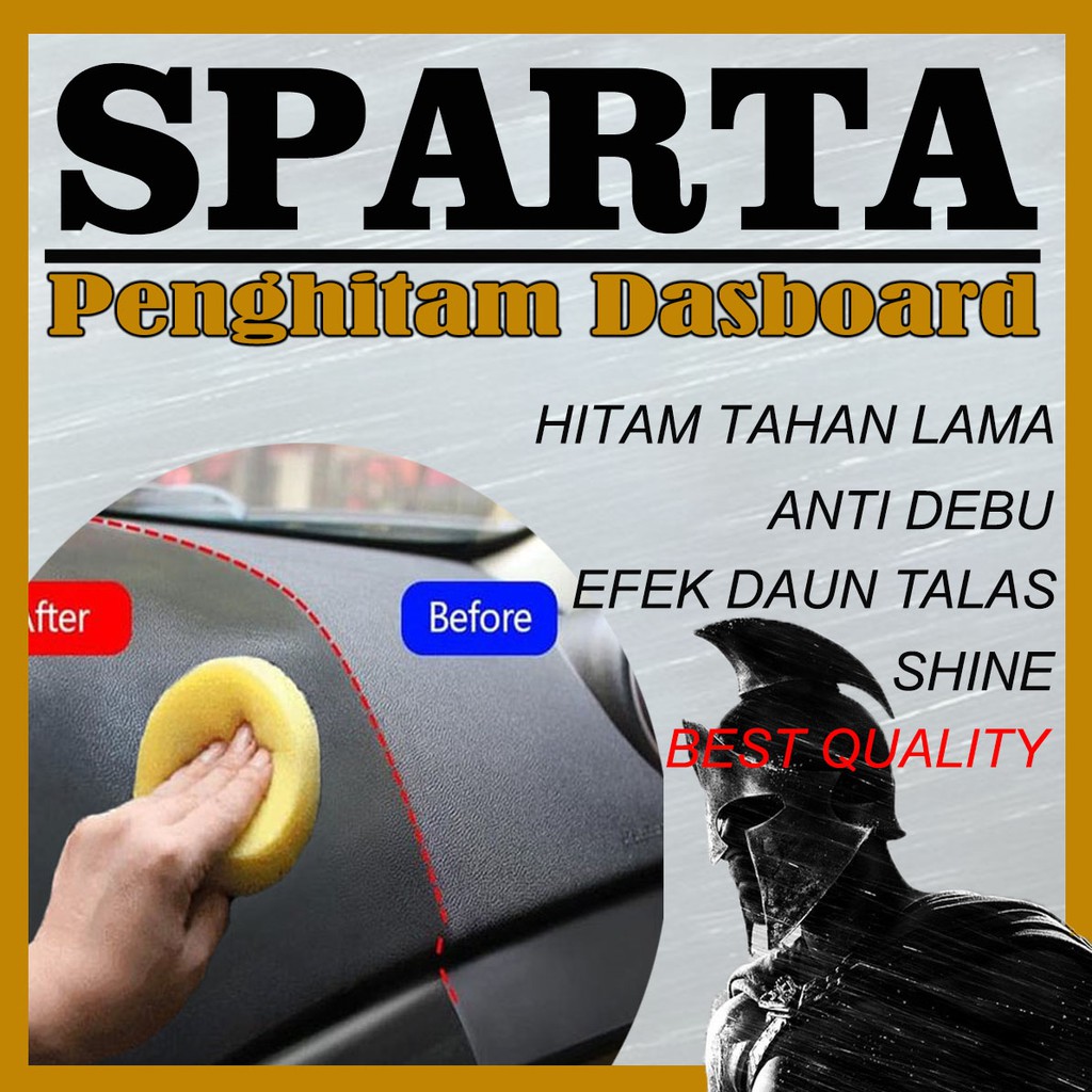 SPARTA BACK TO BLACK Penghitam PERMANEN Body Kendaraan Motor Mobil / Penghitam Dasboard + BONUS