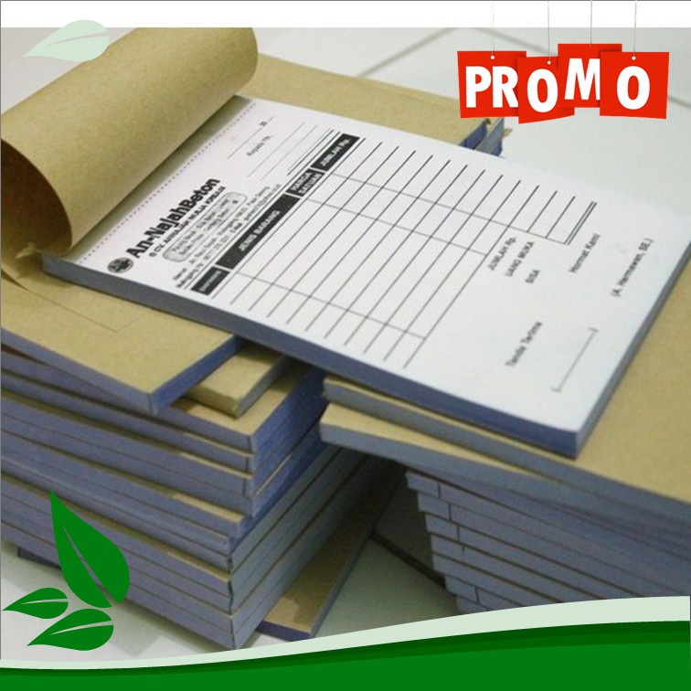 

Cetak Nota/Nota Custom/Nota Kontan/Nota Olshop/Nota Murah 2Ply Ukuran 1 Folio Block Lem Free Design