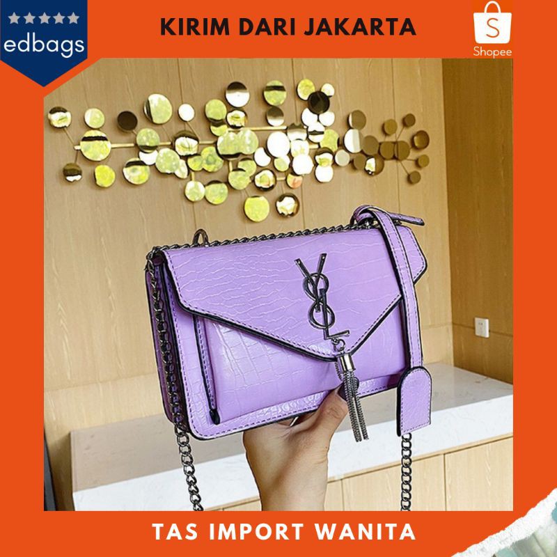 Tas Selempang Wanita Fashion Croco 7261 93265 1714 ST8501 c7011 EDBAGS