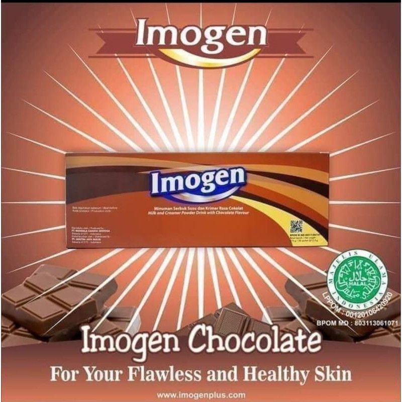 Imogen Cokelat kulit Imogen coklat isi 30 sachet terbaru / sudah bpom / penambah berat badan