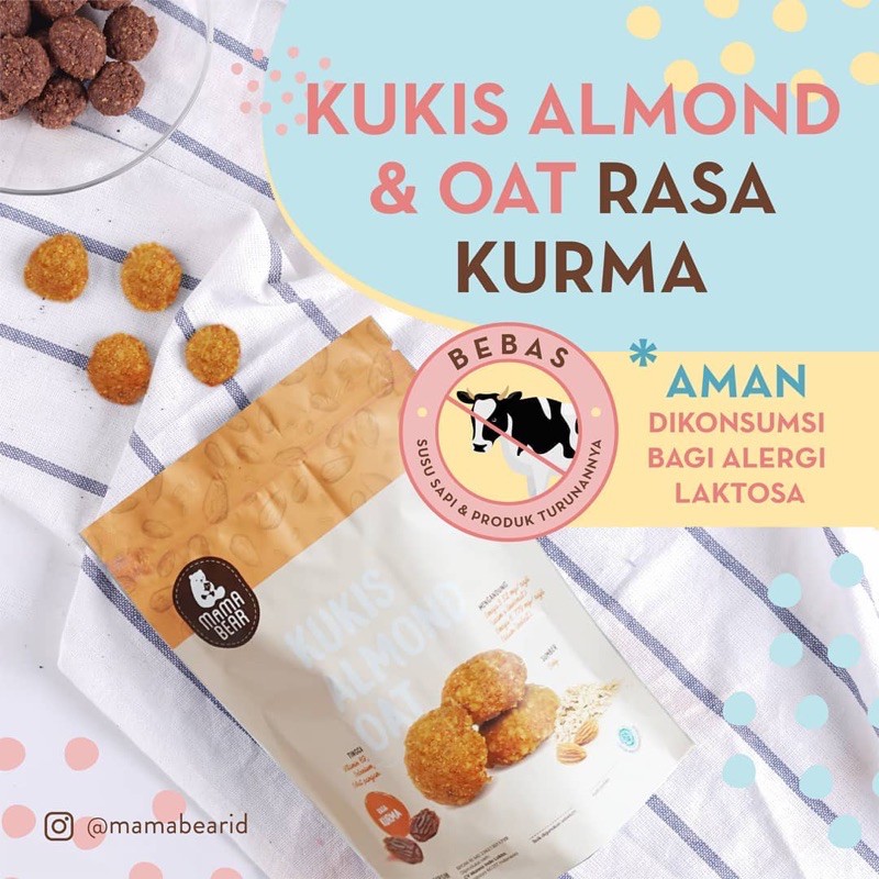 Mamabear Kukis Almond Oat - Pelancar Asi Booster