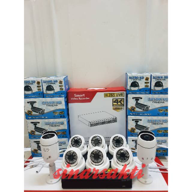 PAKET CCTV SKYLOOK 8 CHANNEL 8MP 4K ULTRA HD H2.65 KOMPLIT TGGL PASANG