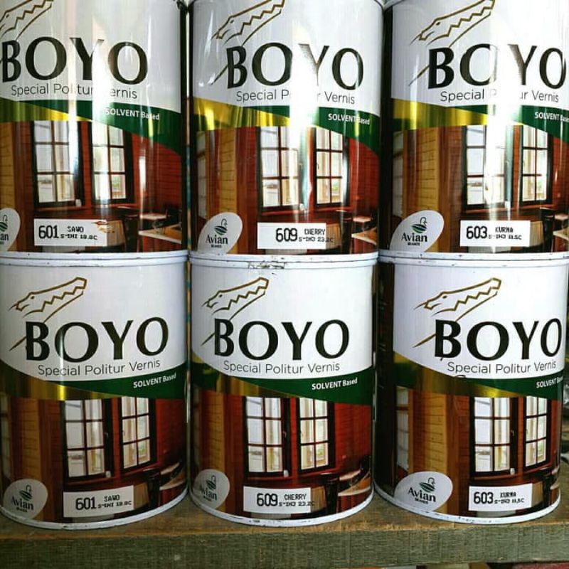 Boyo Plitur Warna Vernis Clear Transparant 1 liter / Plitur Kayu Avian