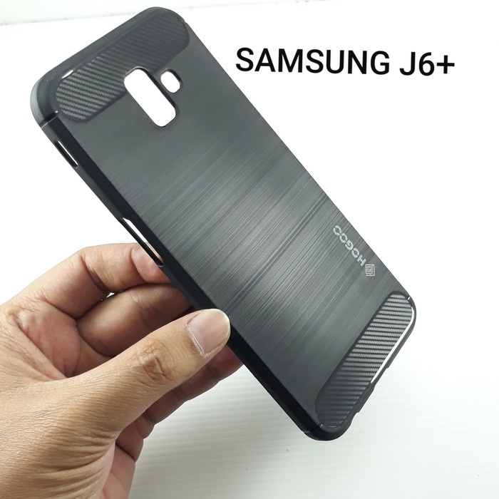 (COD) Case Carbon Soft Samsung Galaxy J6 Plus / J6+ CasinG Kondom HP (SKM)