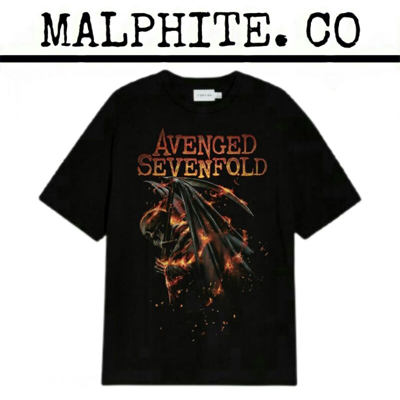 Kaos Baju T-Shirt Avenged Sevenfold Tee Band Musik Merch Metal Punk Rock Original Distro Murah Hitam
