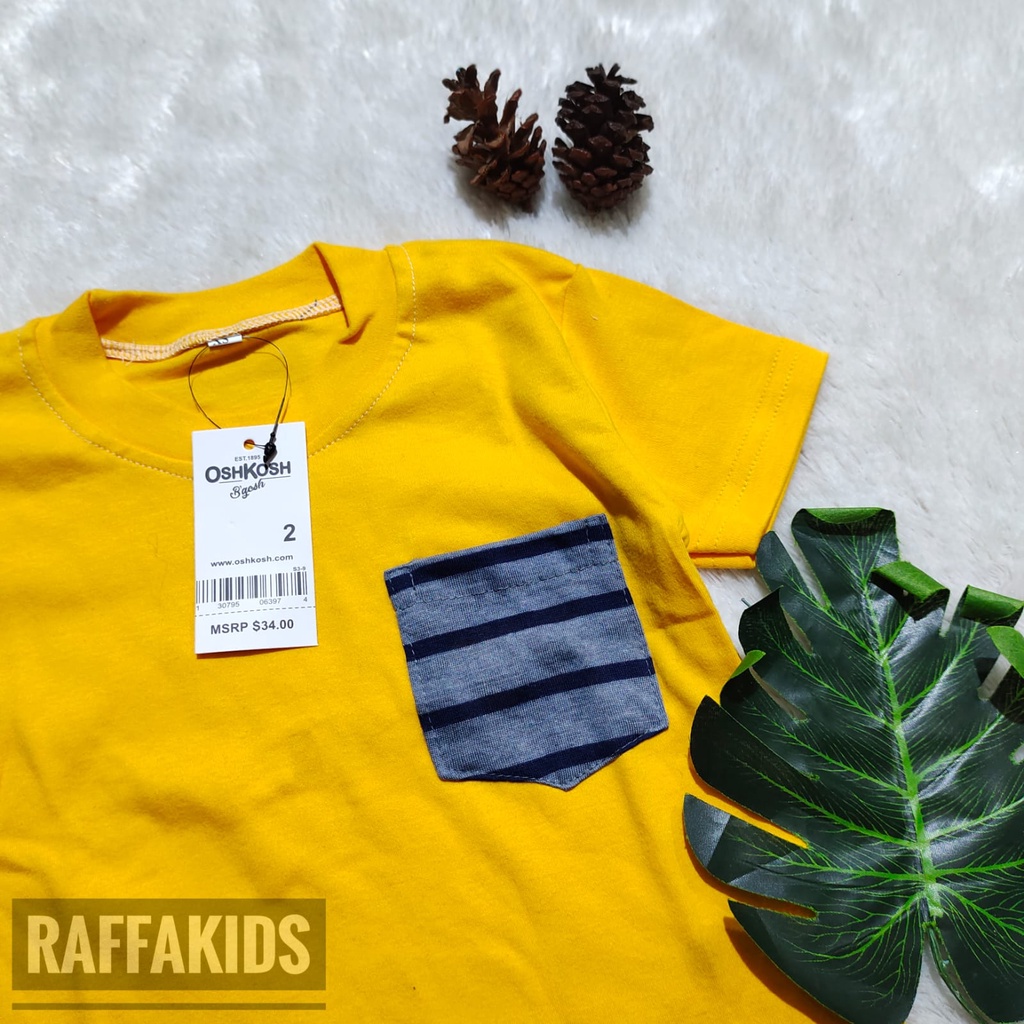 Kaos Pocket Tee Anak Laki Laki Bahan Cotton Combed 24s 28s / Baju Kaos Branded Saku Anak Perempuan Unisex Usia 12345678 Tahun