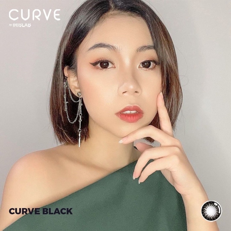 Softlens CURVE By IrisLab DIA 14.40mm MINUS (-6.50 s/d -10.00)  Black Grey Choco / BB Lensa Kontak