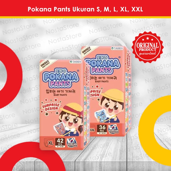 Pokana Pants / Popok Pokana Ukuran S60, M32, M58, L48, XL42, XXL36
