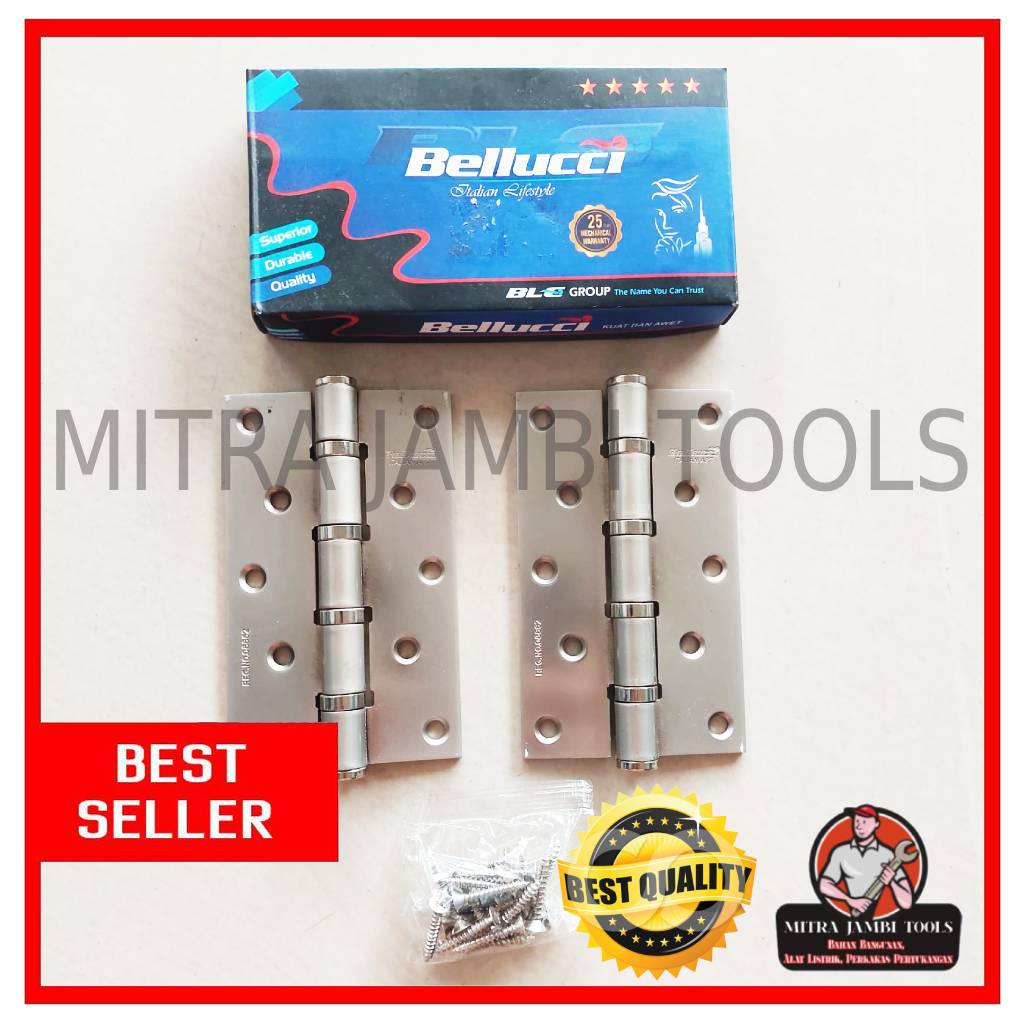 ENGSEL BELLUCI PINTU TEBAL 5 INCH PUTIH