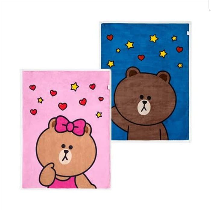 Selimut Line Friends Line Brown Line Choco Blanket Original Korea Official Line Brown Korea