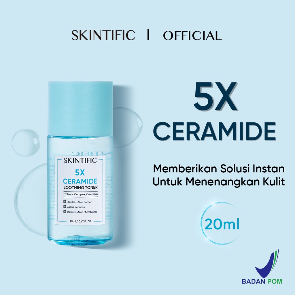 (20ml) Skintific 5X Ceramide Soothing Toner Travel Size