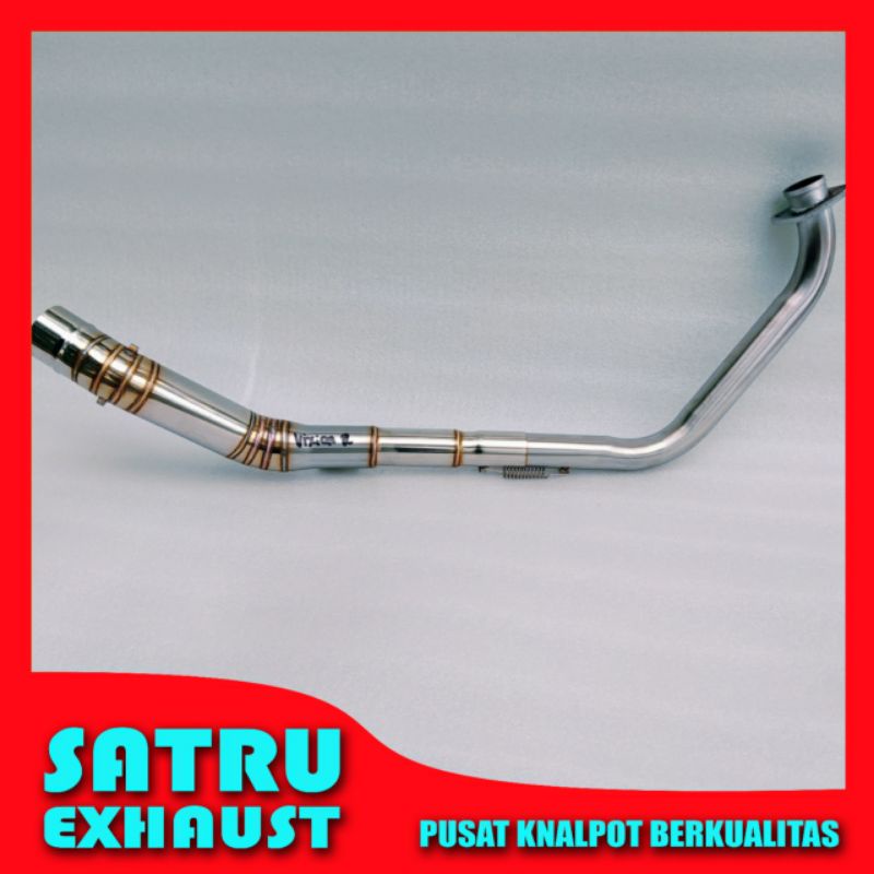 Pipa leheran knalpot Vixion R full stainless