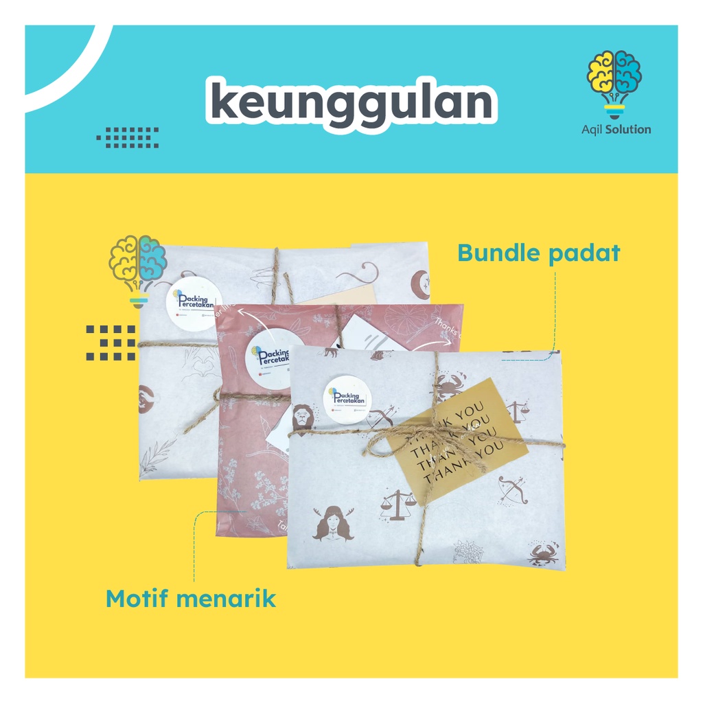 (Promo 50 pcs) wrapping Paper Motif/ Kertas Tisu/ Dorslag Motif by aqil solution