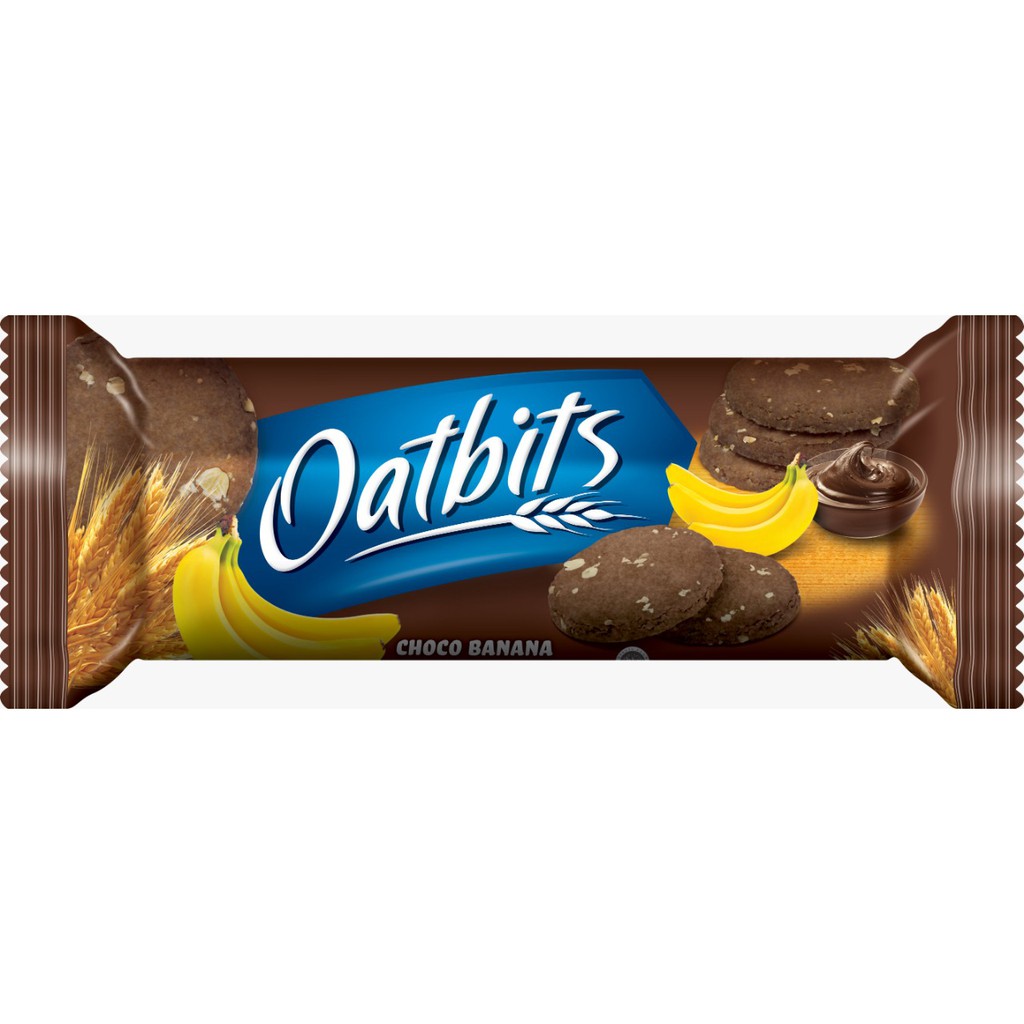 

Biskuit Oat Oatbits Rasa Pisang Coklat, Choco Banana, Biskuit Sehat