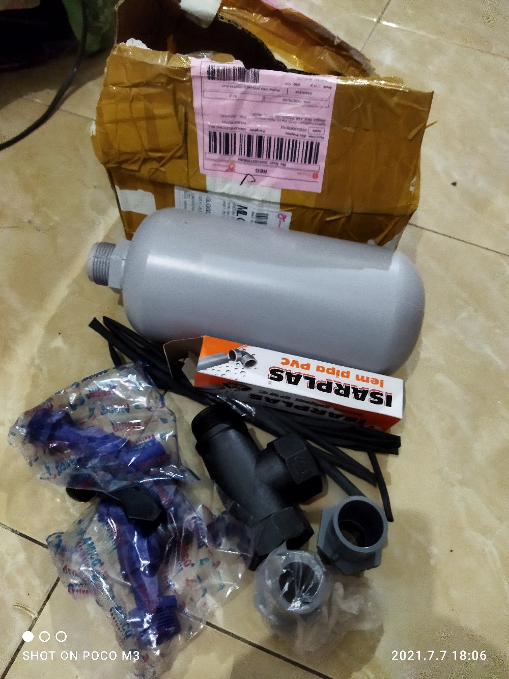 Tabung Pompa Air Pvc Abu Abu Tebal