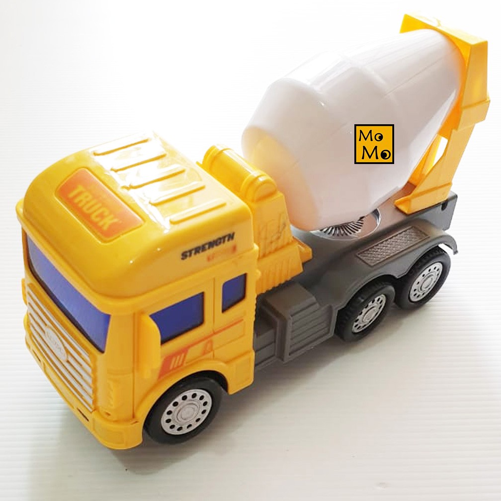 Jual MOMO Truck King Cement Mixer BO Mainan Mobil Kontruksi Truck