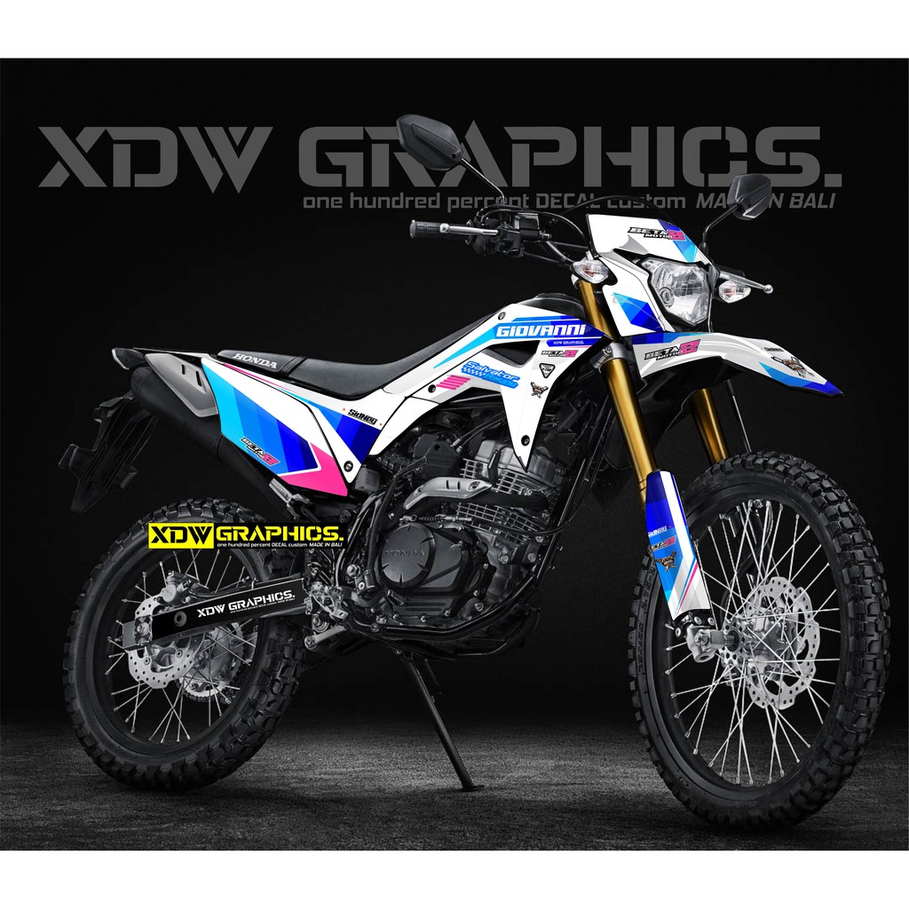 Decal Stiker Honda CRF 150 L Supermoto / Motocross Tosca Putih