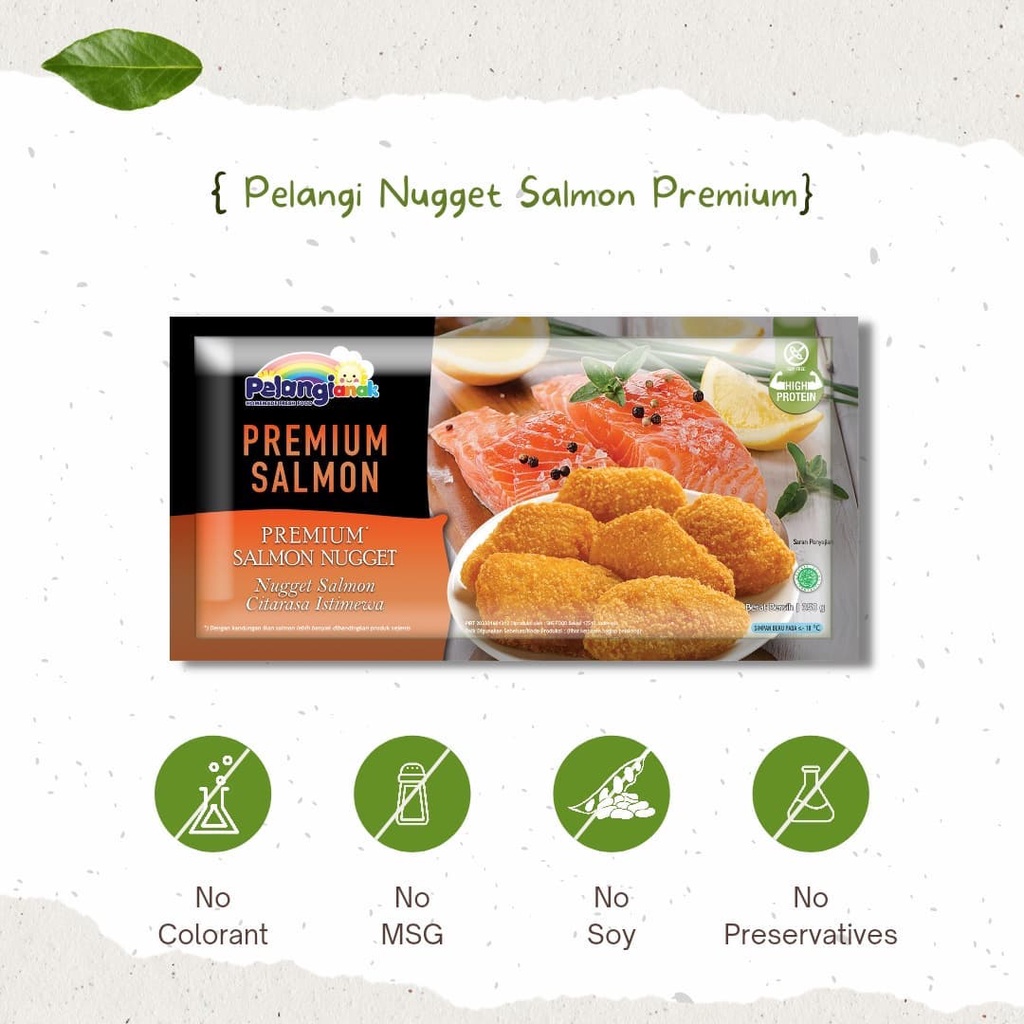 Nugget Salmon Premium Pelangi Anak Frozen Food Sehat Non Pengawet &amp; MSG Original Koin Royal Salmon kemasan 350gr