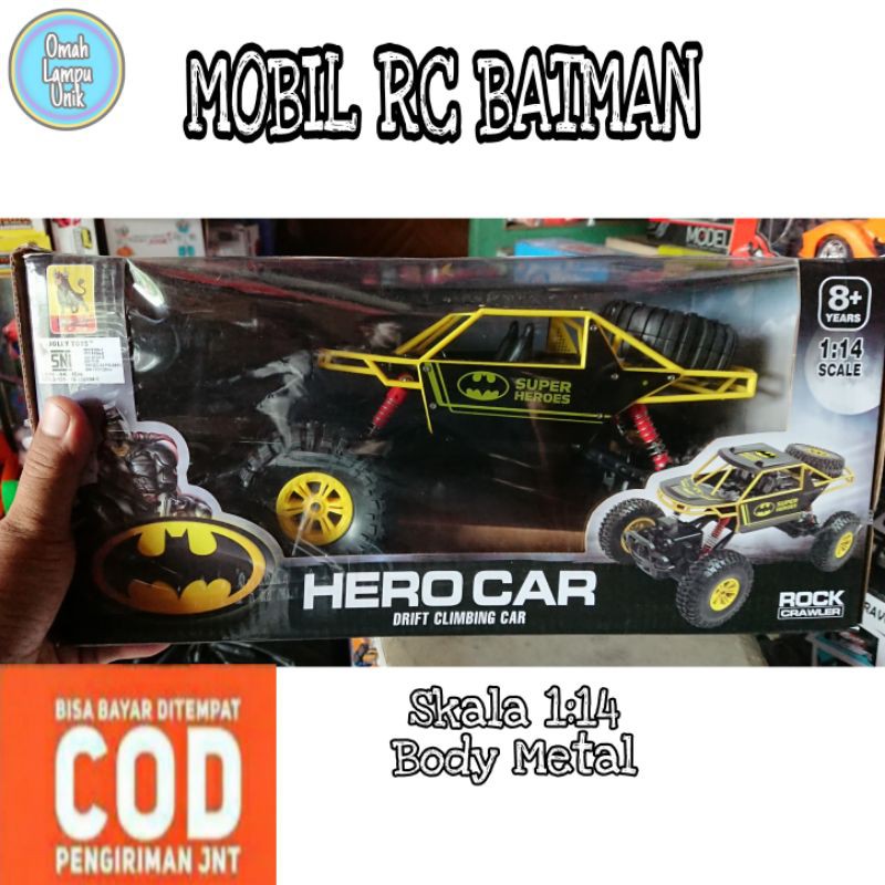 Mobil Remote Control RC Off Road Rock Crawler 4WD Super Hero BATMAN Skala 1:14 Murah
