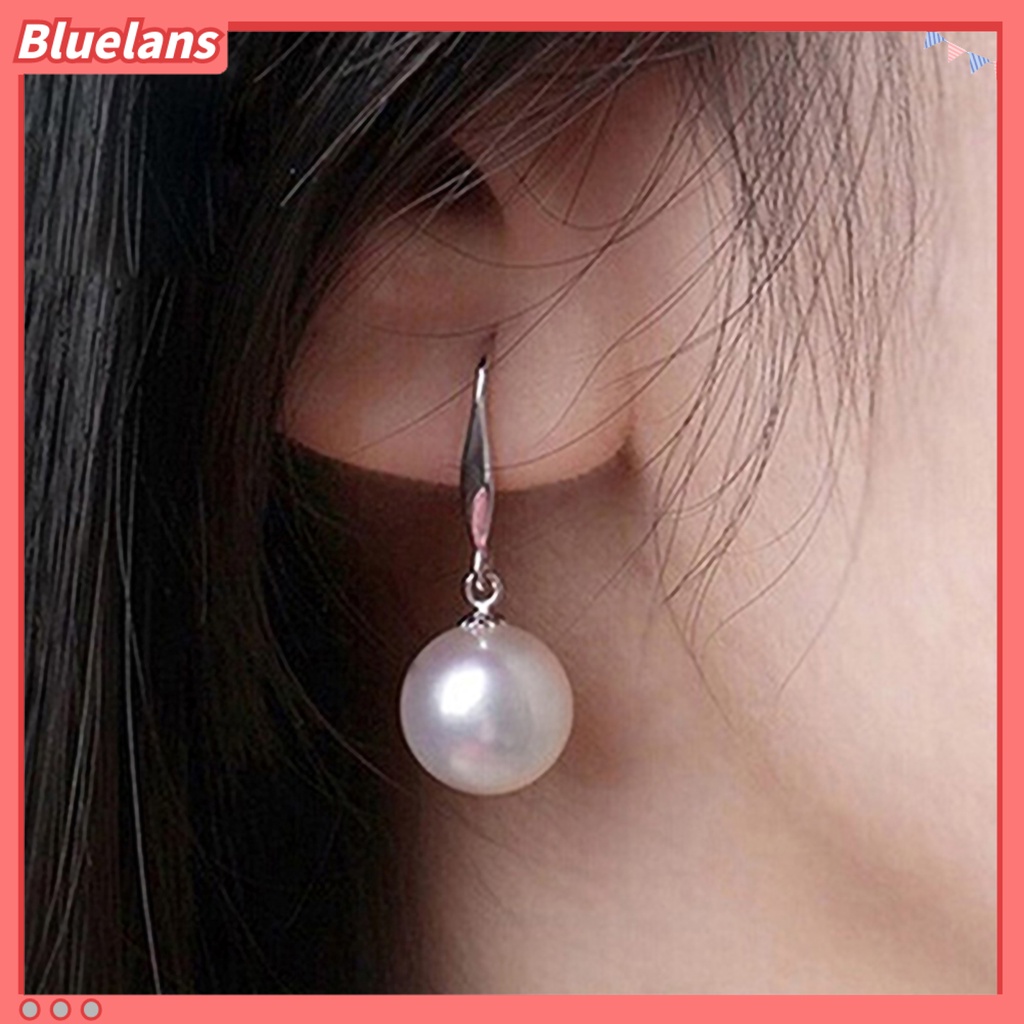 Bluelans Dangle Earring Elegant Exquisite Ornament Simple Faux Pearl Eardrop