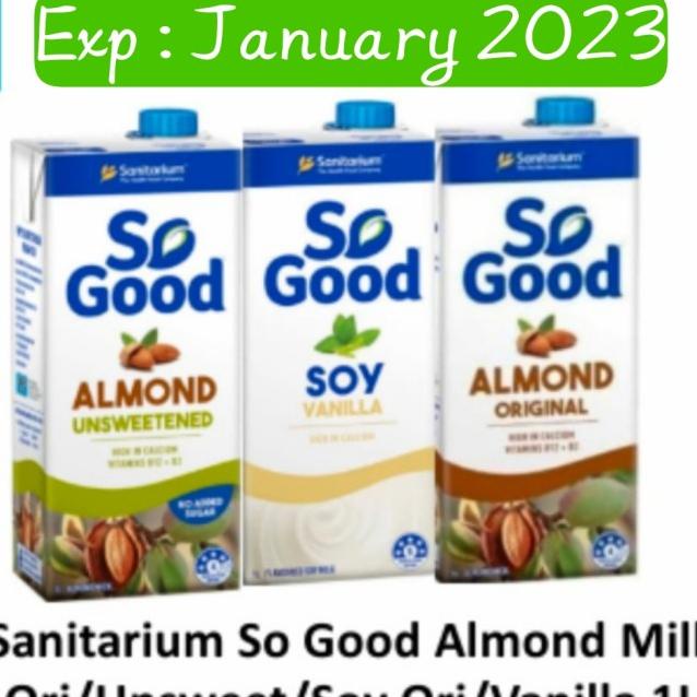 Jual Sanitarium So Good Almond Milk Unsweetened (1Liter) Shopee Indonesia