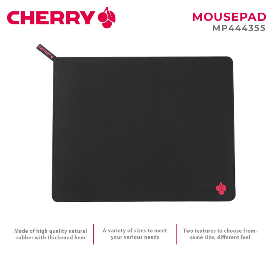 Mouse pad gaming cherry rubber 444x355 mm speed type smooth anti slip ja-g0432 0432 - Alas mousepad mat