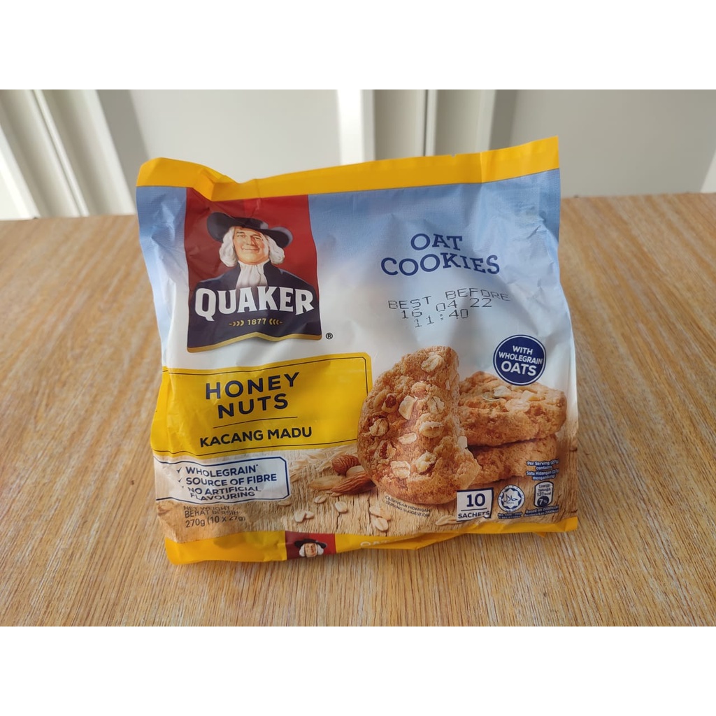 

Quaker Oat Cookies wholegrain oats malaysia 270 gr