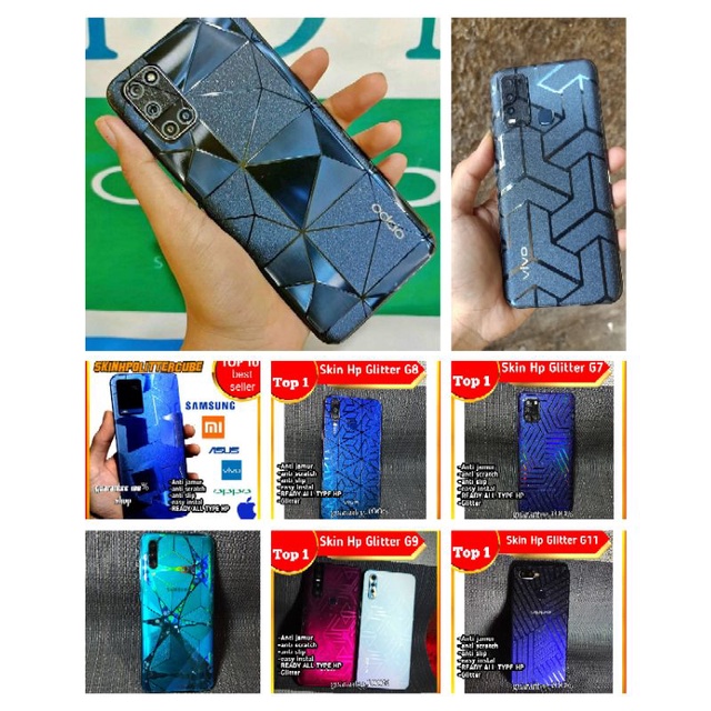 garskin hp + garskin camera Glitter anti jamur all type all merek ready