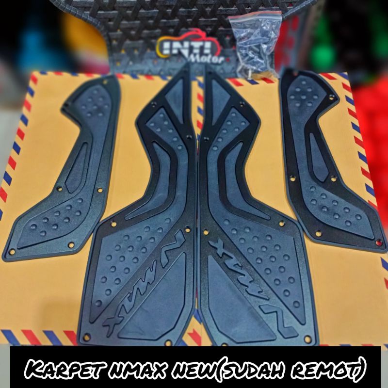 Karpet NMAX 2020 variasi Gold dan Hitam Sebelum remot KARPET NMAX TERBARU ALAS KAKI VARIASI N MAX CO