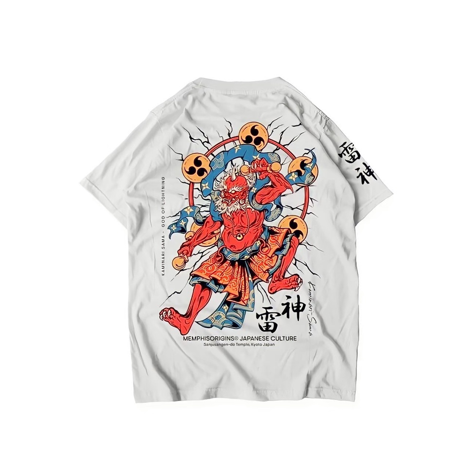 Kaos Distro Memphis Pria Origins Anime samurai Japan New apparel