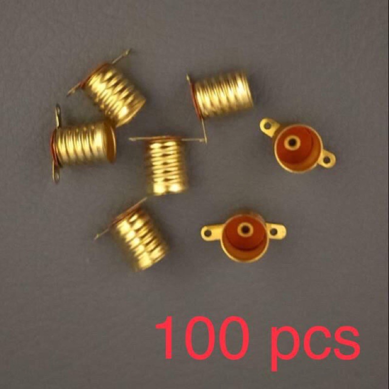 100pcs Fitting Bohlam Lampu Senter E10 Kuningan - Fitting Bohlam Drat E10