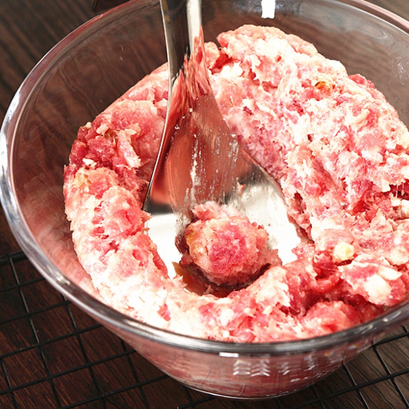 COD❤Sendok Bakso Meat Mold/ Stainless Steel Hand Press Meatball Perlengkapan Dapur Tri