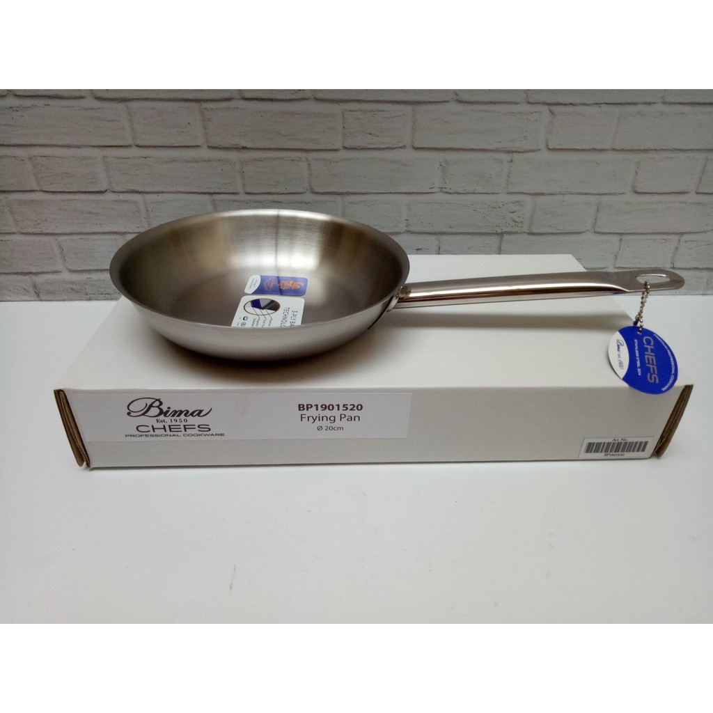 BIMA FRYING PAN STAINLESS BIMACHEFS 20 CM / WAJAN  / FRY PAN BP1901520