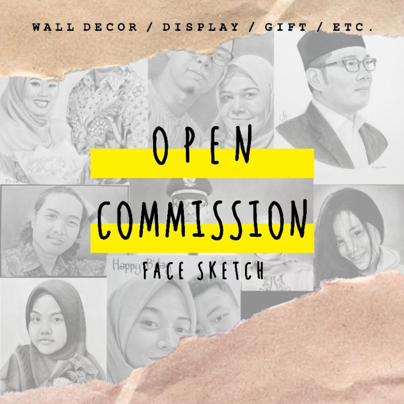 LUKISAN WAJAH A3 (30*40cm) KADO PACAR/SAHABAT/KELUARGA. BACA DESKRIPSI PRODUK TERLEBIH DAHULU