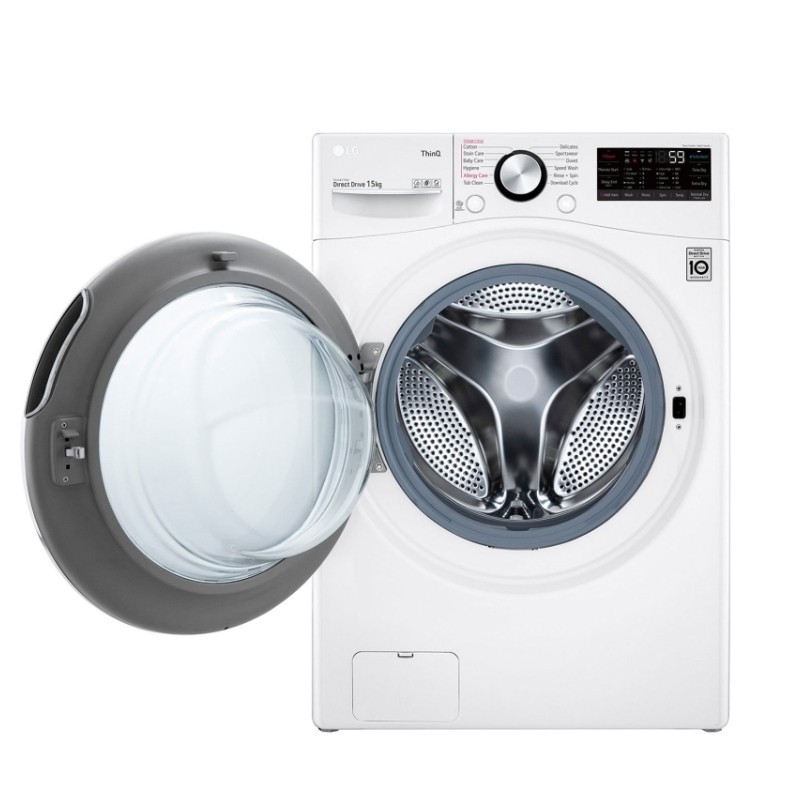 LG F2515STGW Mesin Cuci LG 15 kg, Front Loading AI DD™-TurboWash