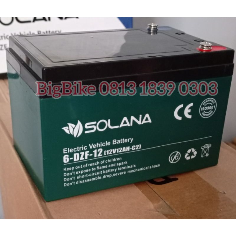 Aki Sepeda Listrik Solana 12V 12Ah