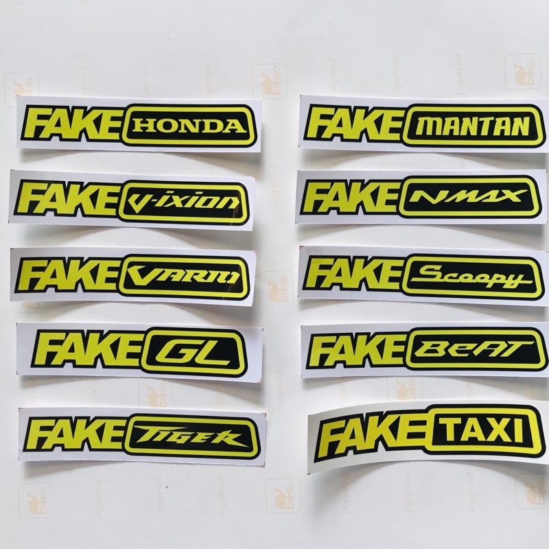 Stiker Racing Herex - Fake Beat Fake Vixion Fake Taxi