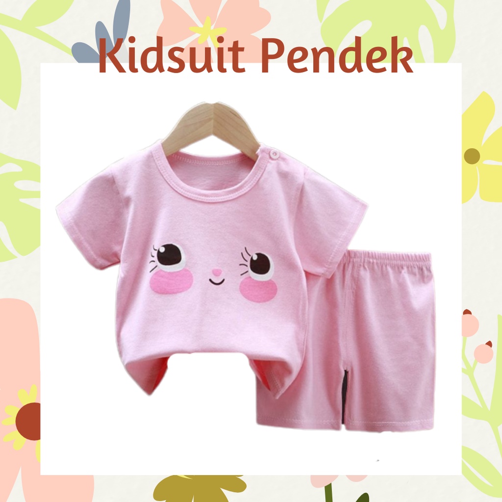 Plazababyku KIDS SUIT PENDEK Setelan Anak / Piyama anak / baju anak laki-laki Import ebv cewek TOT6