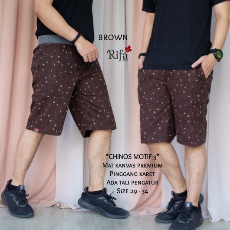 *CHINOS MOTIF/Celana Pendek Chinos Pria