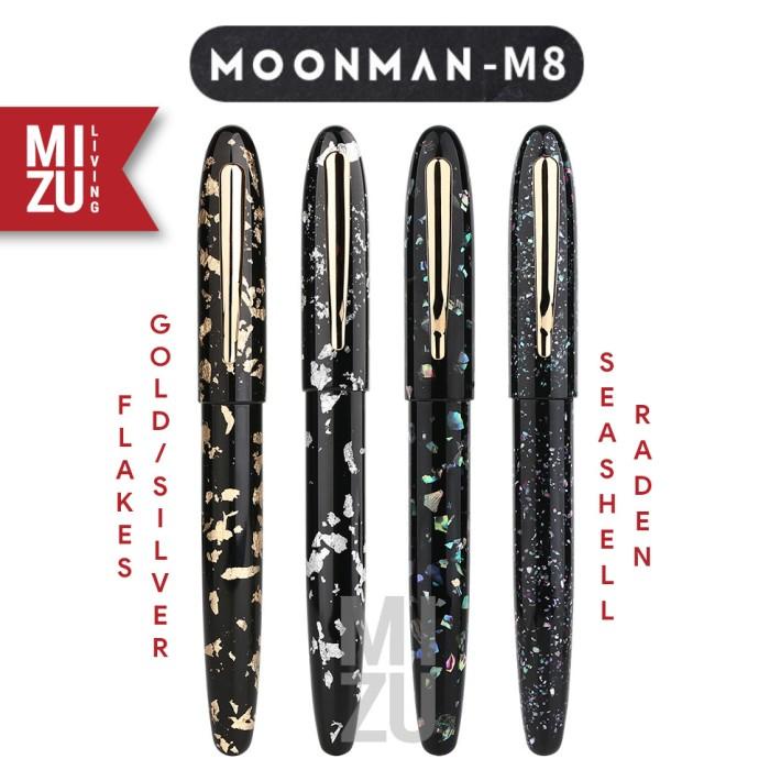 

Moonman M8 Gold Flakes Raden Seashell Fountain Pen Gold-Plated Nib F