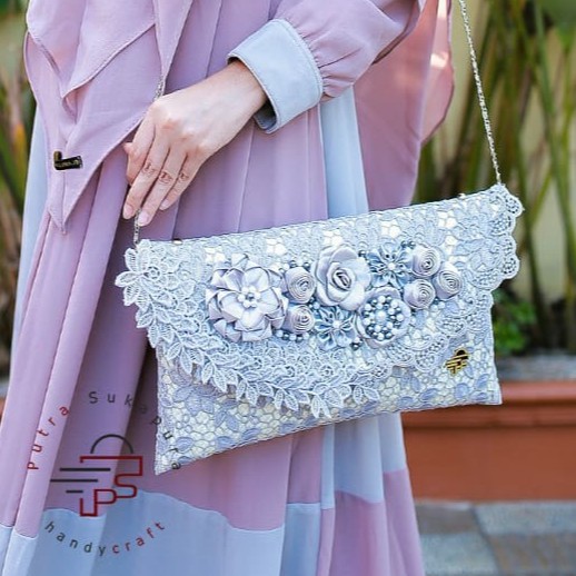 PSH Clutch Party Fashion Tas Wanita Full Brokat Okky