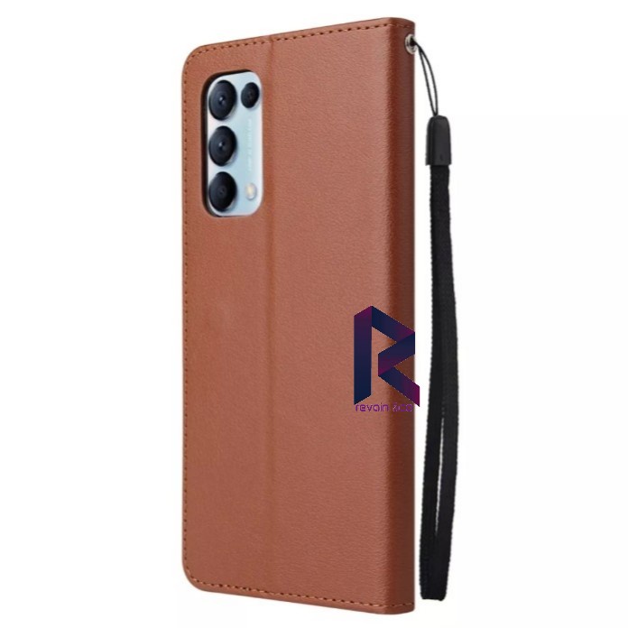 FLIP WALLET OPPO RENO 5 LEATHER KULIT PREMIUM SARUNG BUKA TUTUP FLIP CASE OPPO RENO 5