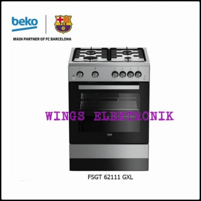 Beko Fsgt62111Gxl Kompor Gas Oven 4 Tungku Freestanding Cooker 60 Cm Ein.Indo
