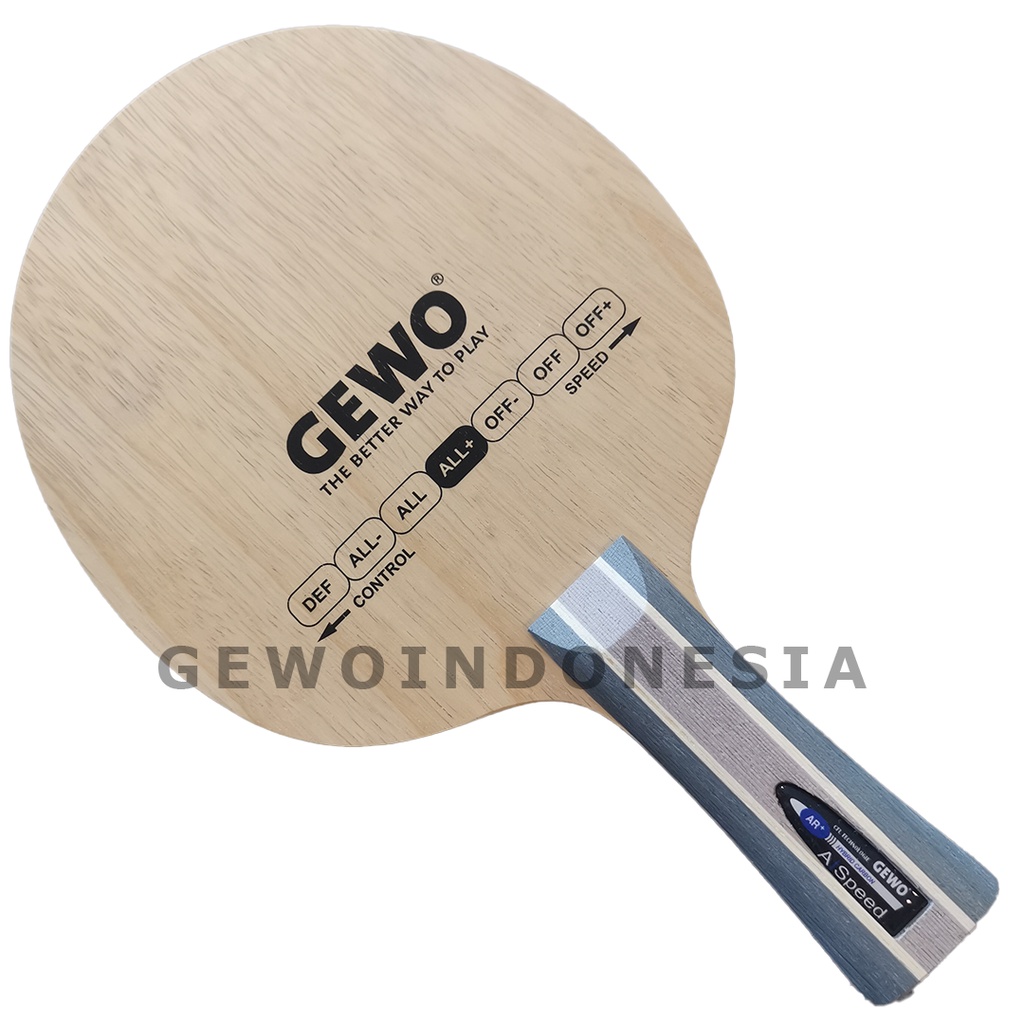 Gewo Hybrid Carbon A/Speed - Kayu Pingpong Blade Tenis Meja Bet Bat Allround+
