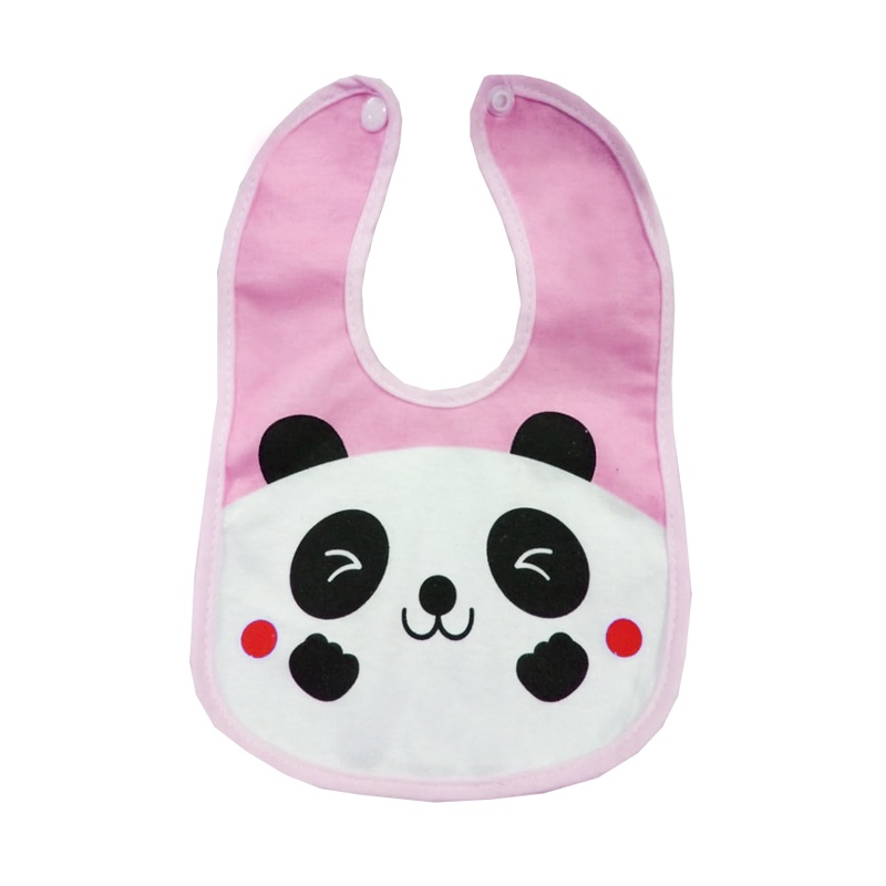 CELEMEK BAYI Bib Slabber Tatak iler Apron Alas Makan Slaber Bayi Lucu Panda Cat WATERPROOF MPASI